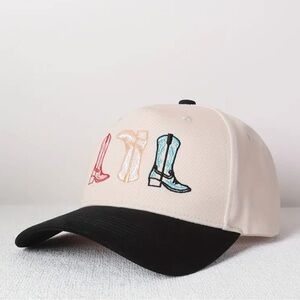 Embroidered Cowboy Boot Cap